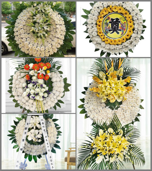 湖北黄冈市黄梅县五祖镇渡河村花圈速递